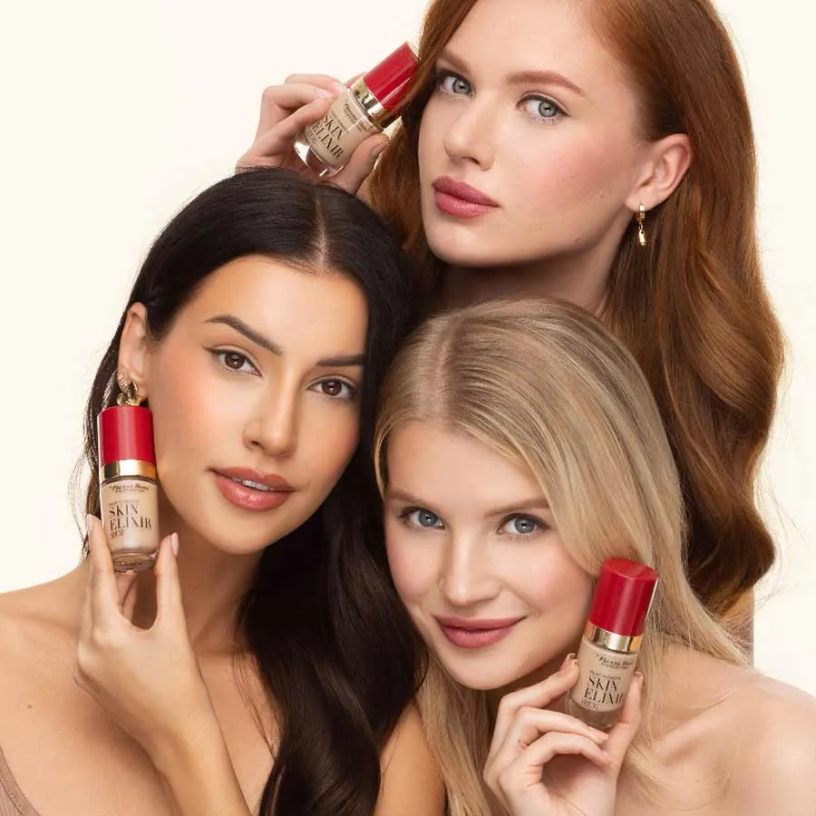 imagen base maquillaje skin elixir spf30 pierre rene modelo