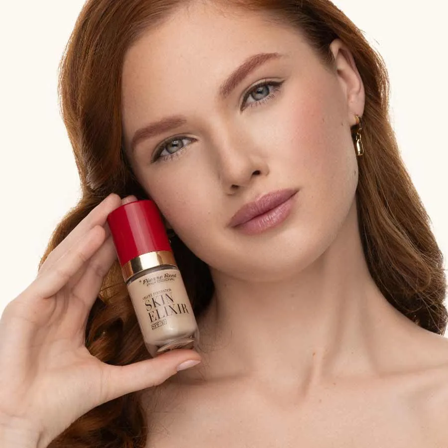 imagen base maquillaje skin elixir spf30 pierre rene 01 ivory nude modelo