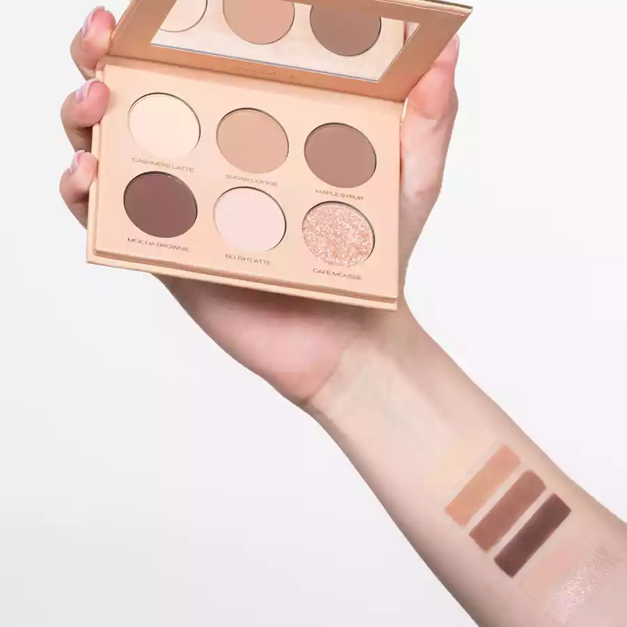 imagen paleta de sombras mocha mousse caffe latte pierre rene swatches