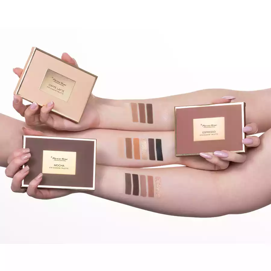 imagen paleta de sombras mocha mousse mocha pierre rene swatches trio cerrado